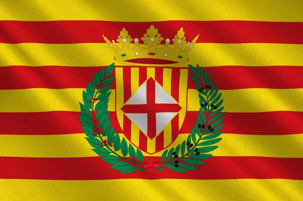 Flagge von Barcelona ist eine Provinz von Spanien — Stockfoto