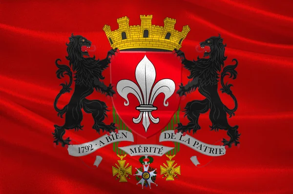 Lille tartomány a franciaországi Hauts-de-France régió zászlaja — Stock Fotó