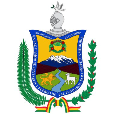 Coat of arms of La Paz in Plurinational State of Bolivia clipart