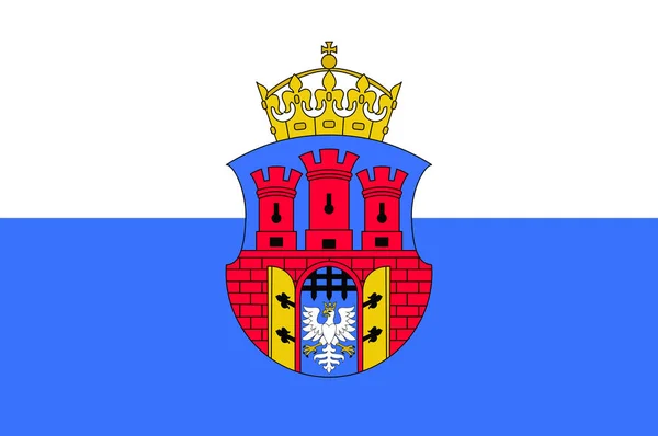 Bandeira de Cracóvia, Polónia — Vetor de Stock