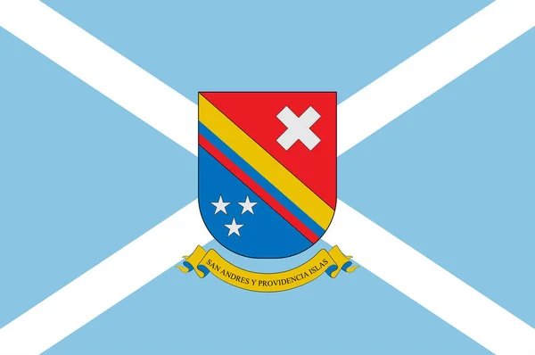 Флаг архипелага Сан-Андрес, Провиденсии и Санта-Каталина — стоковый вектор