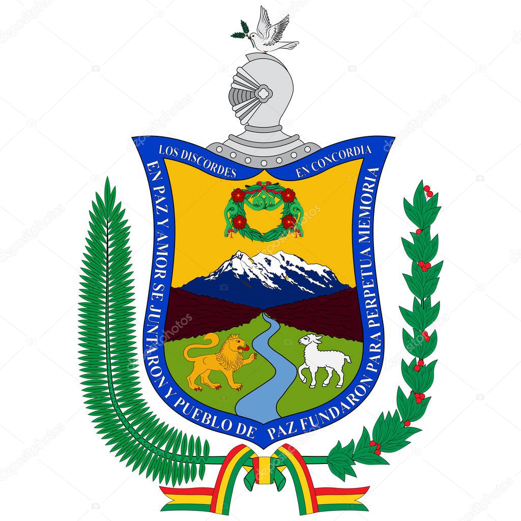 Coat of arms of La Paz in Plurinational State of Bolivia
