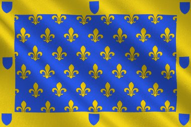Fransa 'da Auvergne-Rhône-Alpes bölgesinde Ardeche bayrağı
