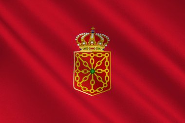 Flag of Navarre in Spain clipart