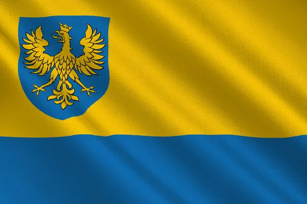 Flagge der Woiwodschaft Oppeln in Polen — Stockfoto