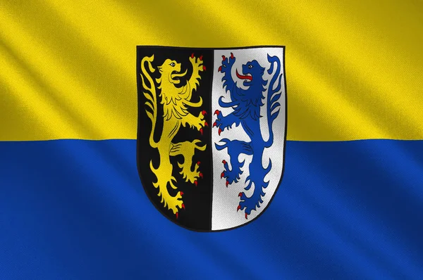 Vlag van Kusel in de Duitse deelstaat Rijnland-Palts — Stockfoto