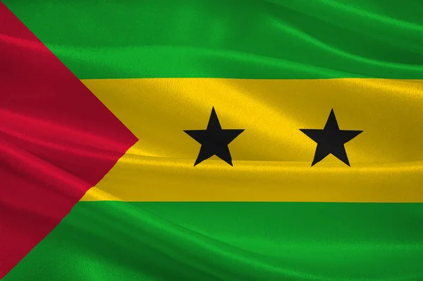 Vlag van Sao Tomé en Principe — Stockfoto