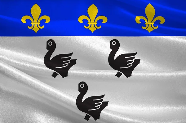Vlag van Laon in de Franse provincie Hauts-de-France — Stockfoto
