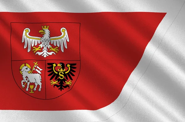 Bandera del Voivodato Warmian-Masurian en el noreste de Polonia — Foto de Stock