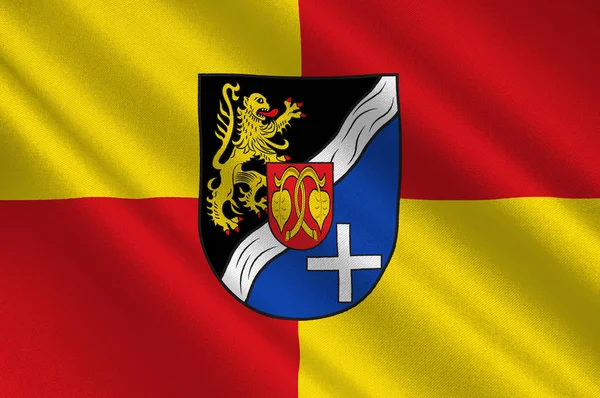 Bandera de Rhein-Pfalz-Kreis de Renania-Palatinado, Alemania — Foto de Stock