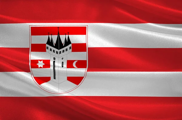 Flagge von Varazdin in Kroatien — Stockfoto