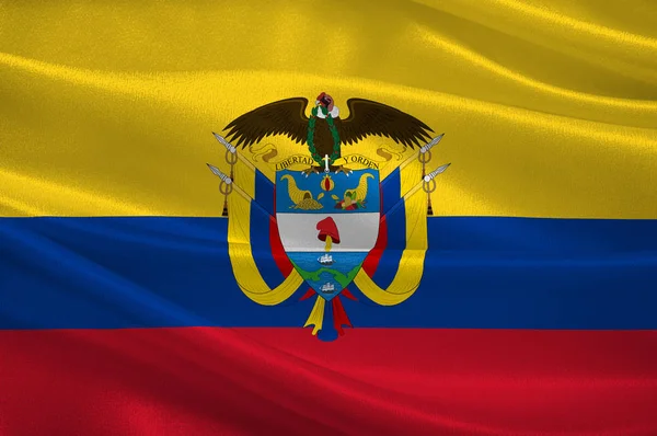 哥伦比亚共和国的旗帜 — 图库照片