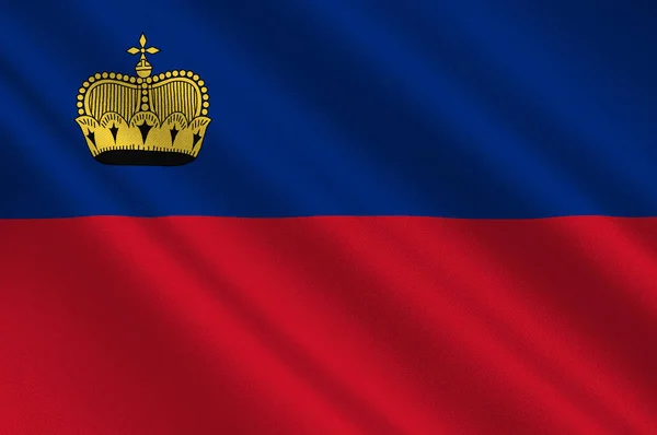 Fahne von Liechtenstein — Stockfoto