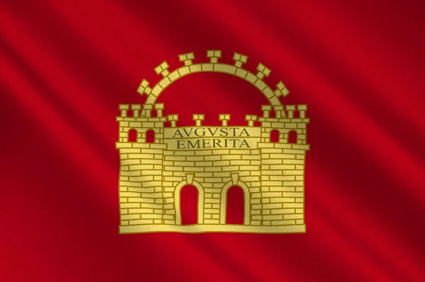 Bandera de Mérida en Extremadura de España — Foto de Stock