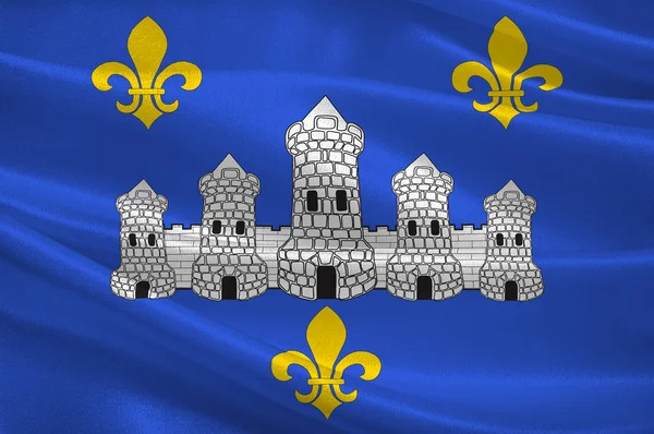 Bandera de Chateau-Thierry en Aisne de Hauts-de-France es una Región — Foto de Stock