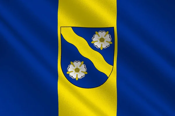 Flag of Gamprin in Liechtenstein — Stock Photo, Image