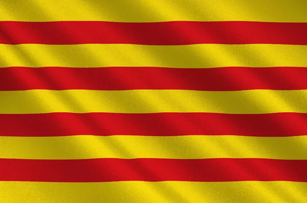 Flagge Kataloniens von Spanien. — Stockfoto