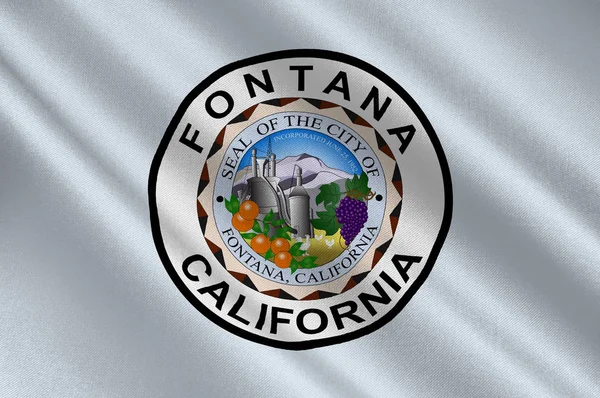 Bandeira de Fontana em Califórnia, Estados Unidos — Fotografia de Stock