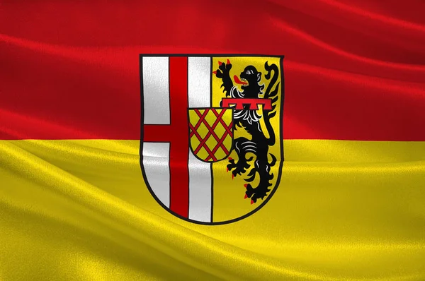 Rajna-vidék-Pfalz, Németország zászlaja — Stock Fotó