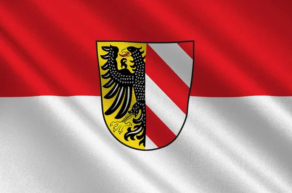 Bandeira da cidade de Nuremberga, na Baviera, Alemanha — Fotografia de Stock