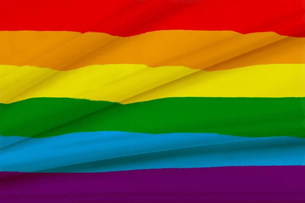 Arcobaleno gay e bandiera LGBT — Foto Stock