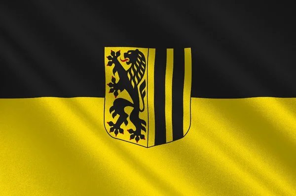 Vlag van Dresden in Saksen — Stockfoto