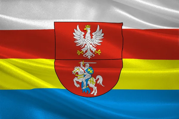Σημαία της Podlaskie Voivodeship στην βορειοανατολική Πολωνία — Φωτογραφία Αρχείου