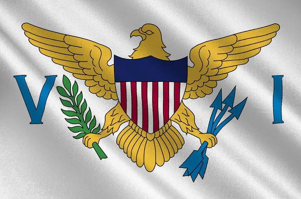 Прапор Віргінських островів Сполучених Штатів — стокове фото
