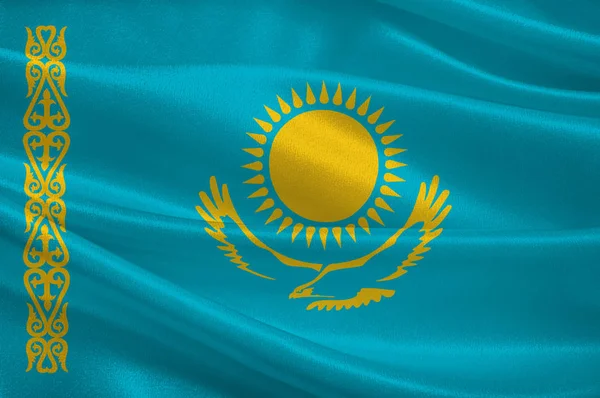 Flag of Kazakhstan — Stock Photo, Image