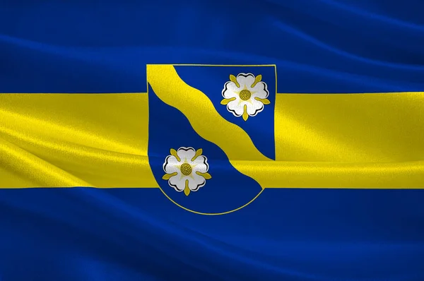 Bandera de Gamprin en Liechtenstein — Foto de Stock