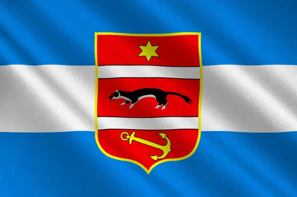 克罗地亚维罗维蒂察-波德拉维纳县国旗 — 图库照片
