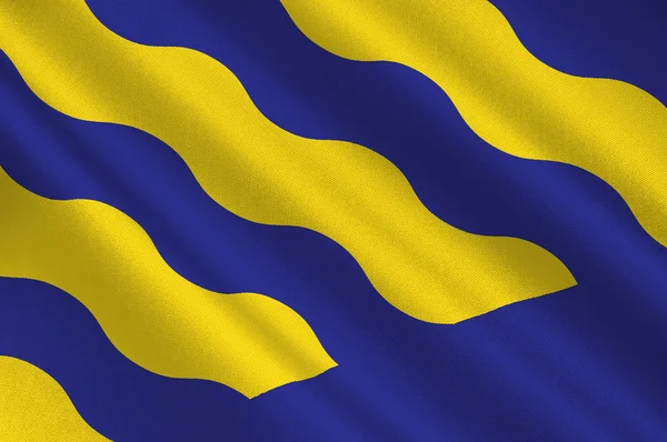 Norrbotten tartomány zászlaja Svédország legészakibb részén — Stock Fotó