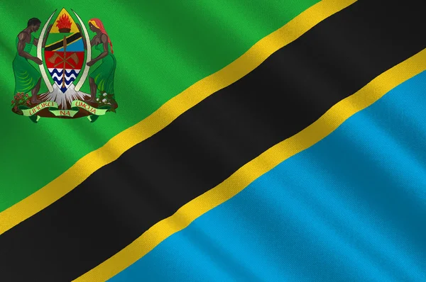Tanzanya Birleşik Cumhuriyeti bayrağı — Stok fotoğraf