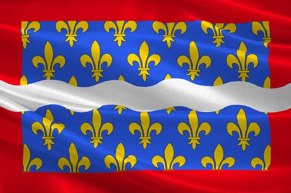 フランス、ヴァル・デ・ロワール中心部のシェールの旗 — ストック写真