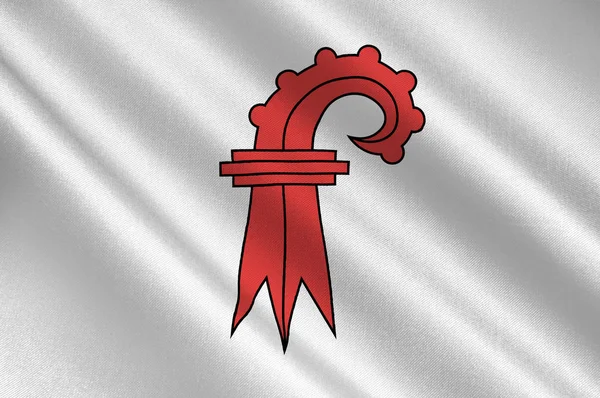 Bandeira do Cantão de Basileia-Landschaft na Suíça — Fotografia de Stock