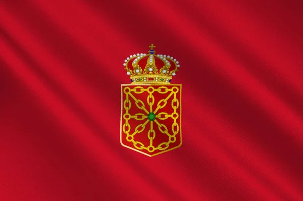 Navarre flagga i Spanien — Stockfoto