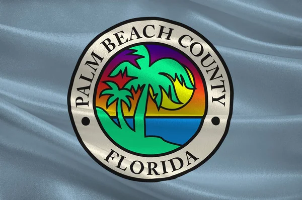 Bandera del Condado de Palm Beach en Florida, Estados Unidos — Foto de Stock