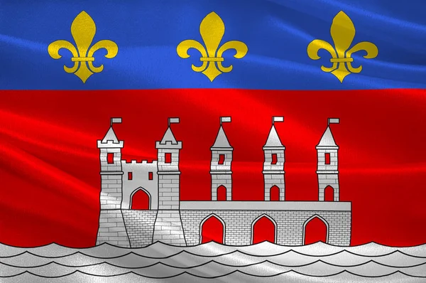 Bandera de Saintes en Charente-Maritime of Nouvelle-Aquitaine is th — Foto de Stock