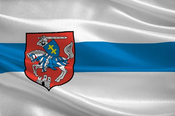 Bandera de la ciudad de Siedlce en Voivodato masoviano en el este de Polonia —  Fotos de Stock