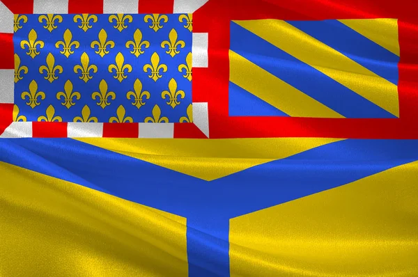Bandera de Yonne en Borgoña, Francia —  Fotos de Stock