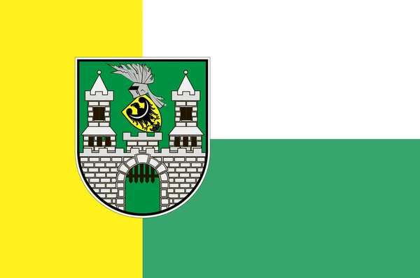 Lubusz Voivodeship içinde Batı Polan Zielona Gora şehir bayrağı — Stok Vektör