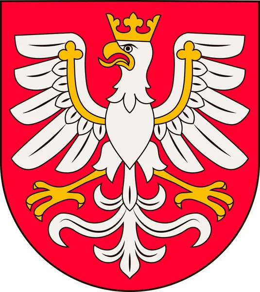 Герб воєводства, у південній Польщі — стоковий вектор