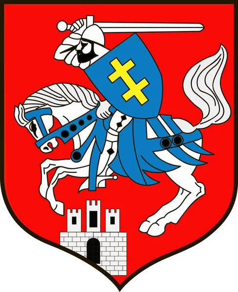 Escudo de la ciudad de Siedlce en el Voivodato Masoviano en el este — Vector de stock