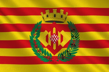 Girona bayrağı Ispanya ilinde