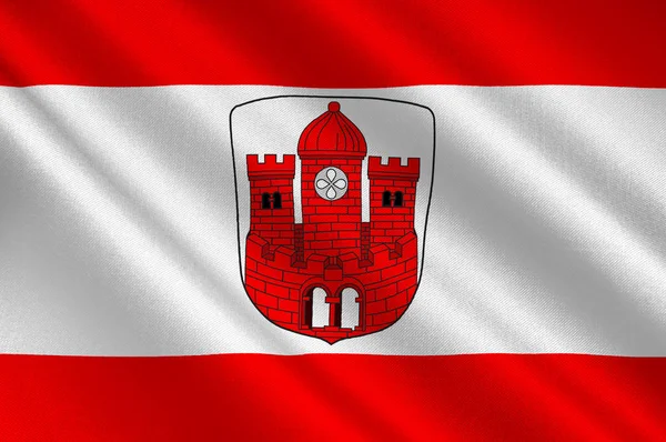 Borkenská vlajka v Severním Porýní-Vestfálsku, Německo — Stock fotografie