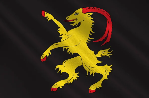 Flaga Halsingland – historyczna prowincja w środkowej Szwecji — Zdjęcie stockowe