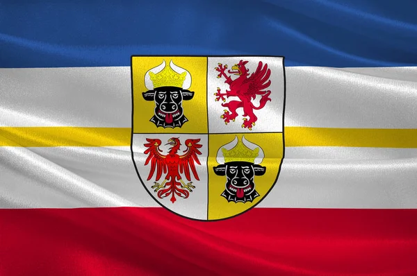 Mecklenburg-vorpommern, Németország zászlaja — Stock Fotó