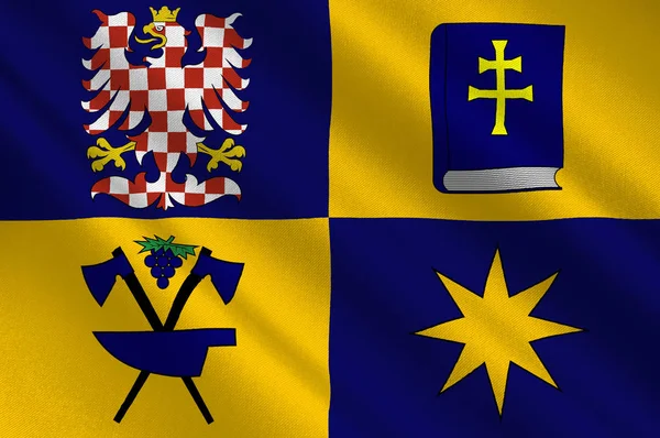 Flag of Zlin Region in Czech Republic — Stock Photo, Image