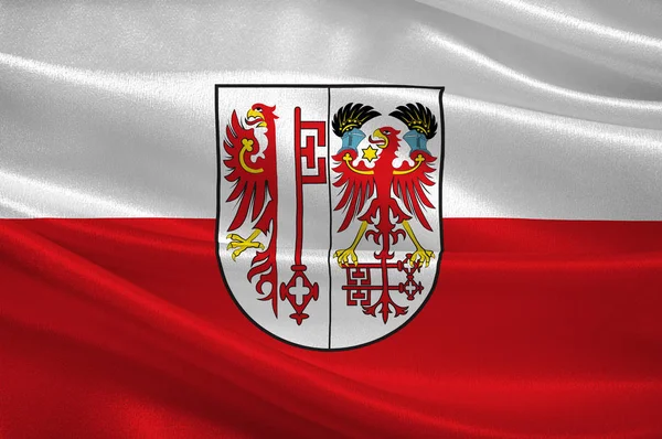 德国萨克森-安哈尔特州萨尔茨韦德尔旗 — 图库照片