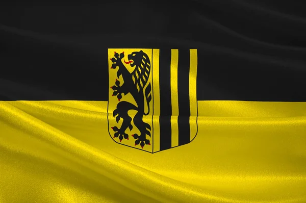 Флаг Дрездена в Саксонии в Германии — стоковое фото